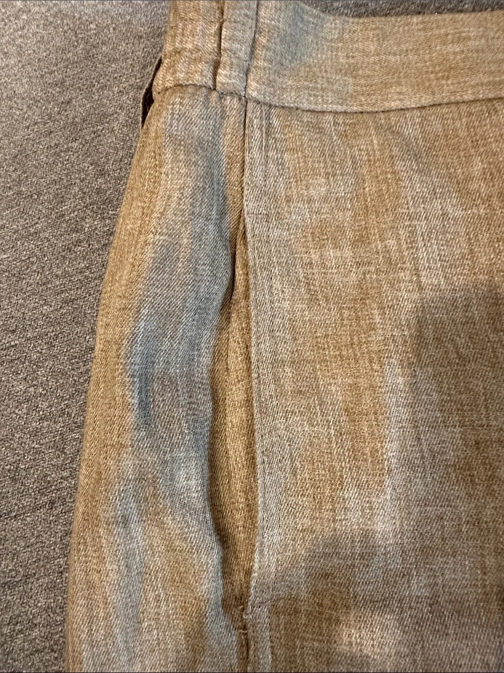 Zara cropped linen/poly pants